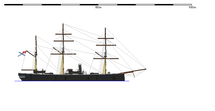 Kanonierka z 1876 r., 913 ton, 2x152, 13 w.