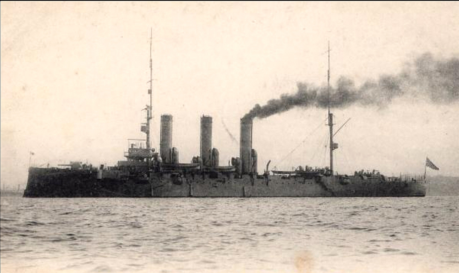 Eks Pałłada. Wcielony do służby po remoncie w 1910 roku (dośc długo to trwało).