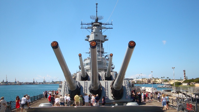 USS Missouri _ wieża nr 1 i 2