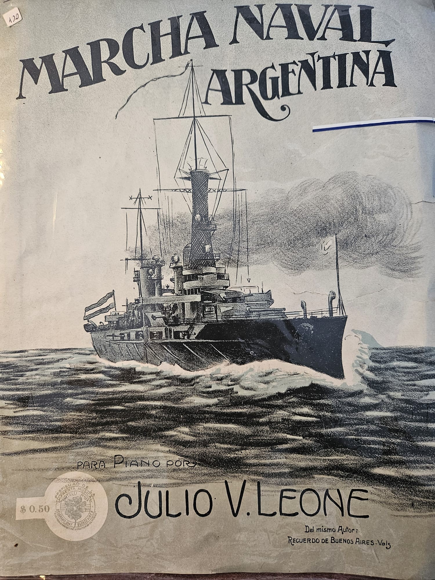 Partytura Marcha Naval Argentina.