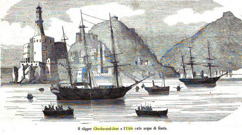 Il_clipper_Charles_and_Jane_e_l'Utile_a_Gaeta.png