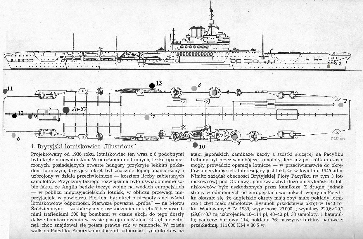 Trafienia w Illustriousa.jpg