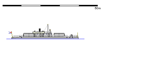 Monitor rzeczny z 1867 r., 135 ton, 2x32f, 6.0 w.