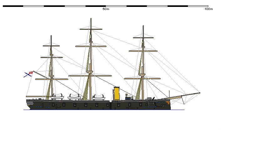 Fregata z 1869 r., 3113 ton, 8x203, 10x152, 14.3 w.