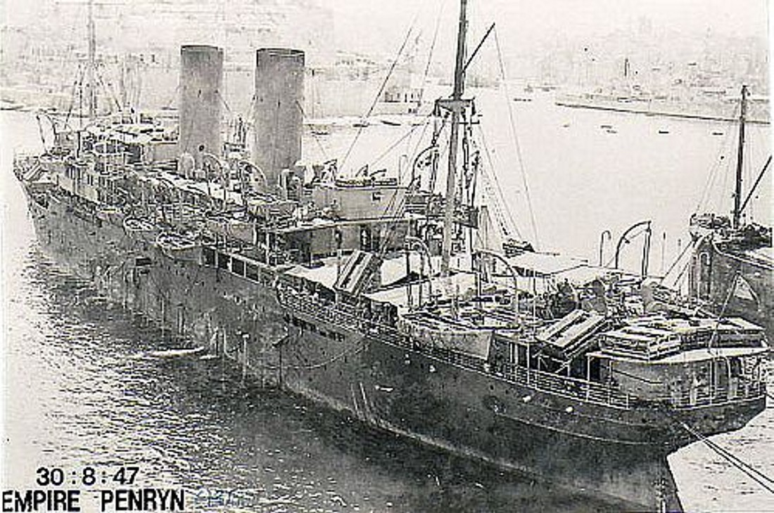 30.VIII.1947 r. - Transportowiec wojska &quot;Empire Penryn&quot;<br />Źródło: http://www.clydesite.co.uk/clydebuilt/ships/1912/CZAR_494.jpg