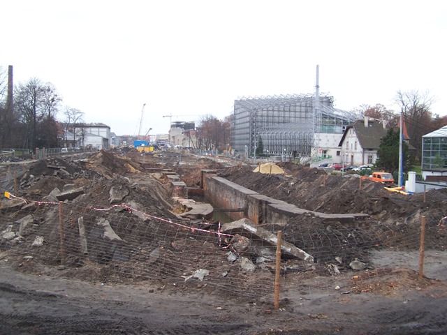 plac budowy DTŚ w Gliwicach