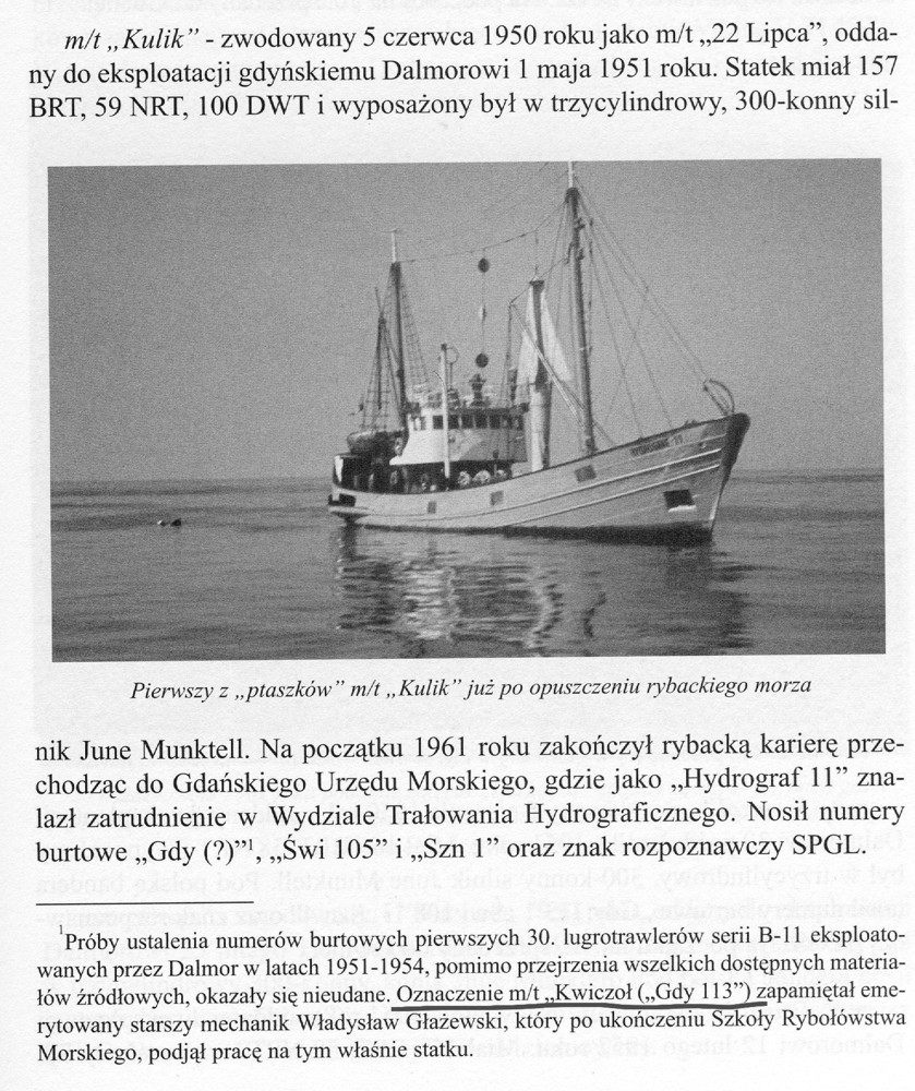Źródło: Leszczyński R. &quot;Tragedie rybackiego morza&quot; tom 3. Gdańsk 2006