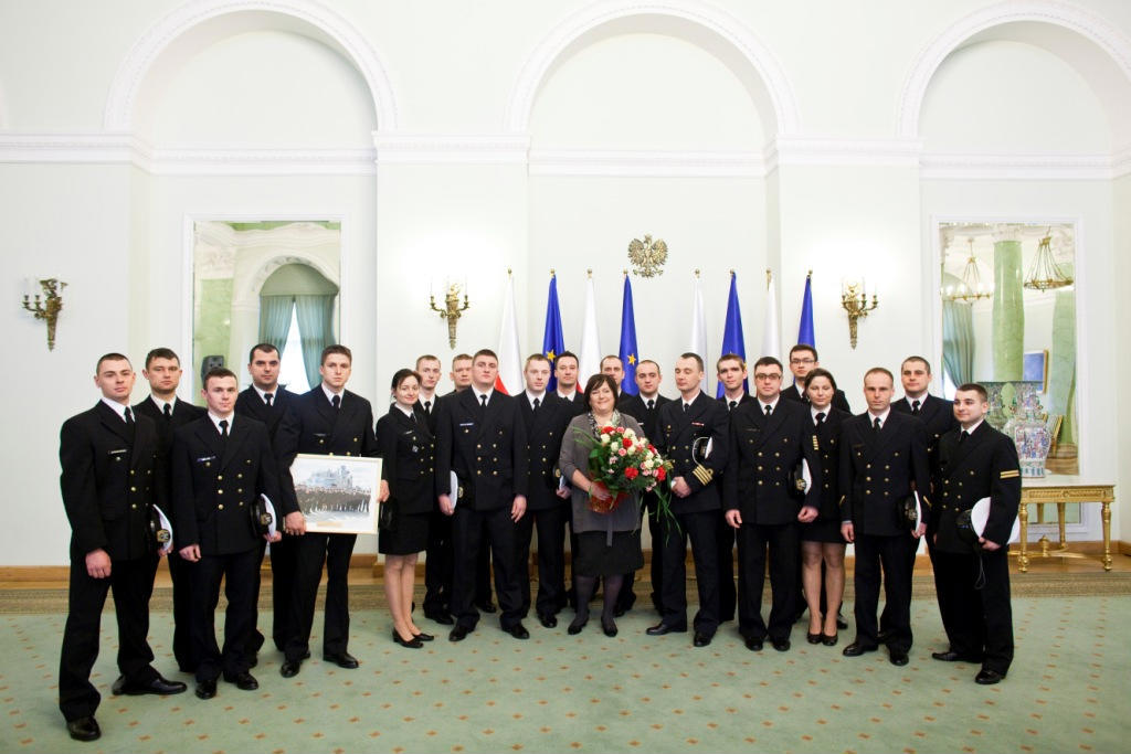 Rewizyta u matki chrzestnej okrętu w Pałacu Prezydenckim , 2011 r.