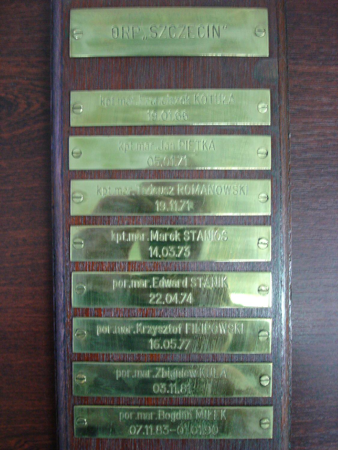 Tabliczka pamiątkowa .