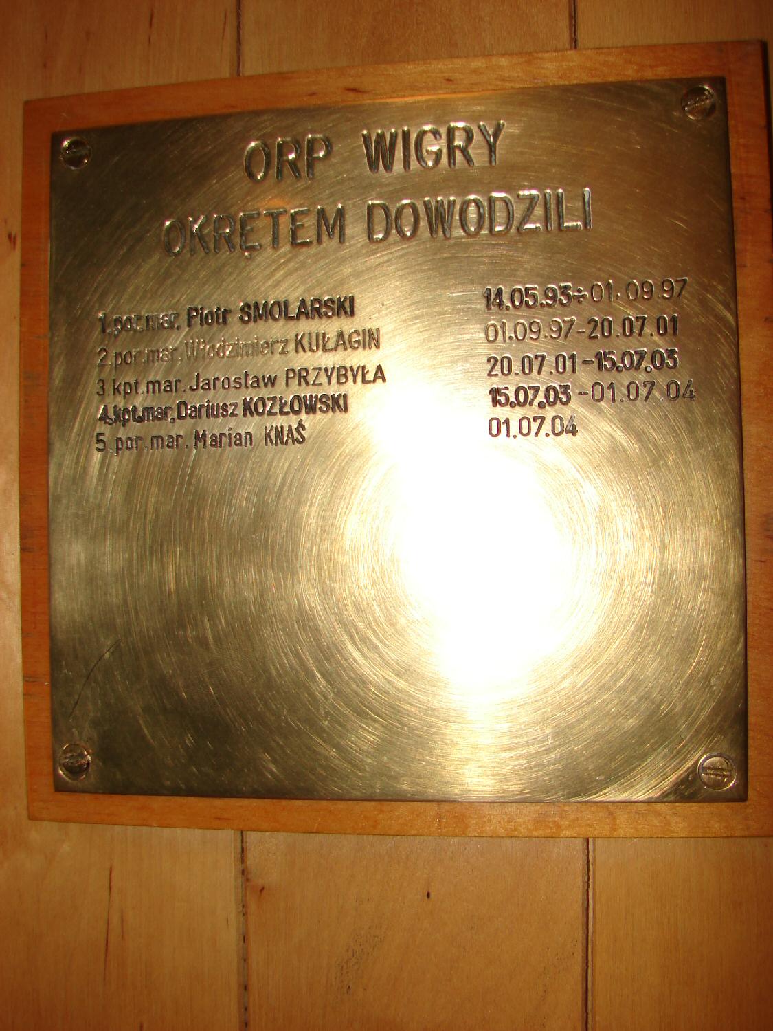 Tabliczka pamiątkowa .