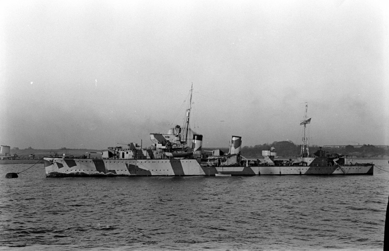 HMS Grenville 15.01.1940 roku, na trzy dni przed swoim końcem..jpg